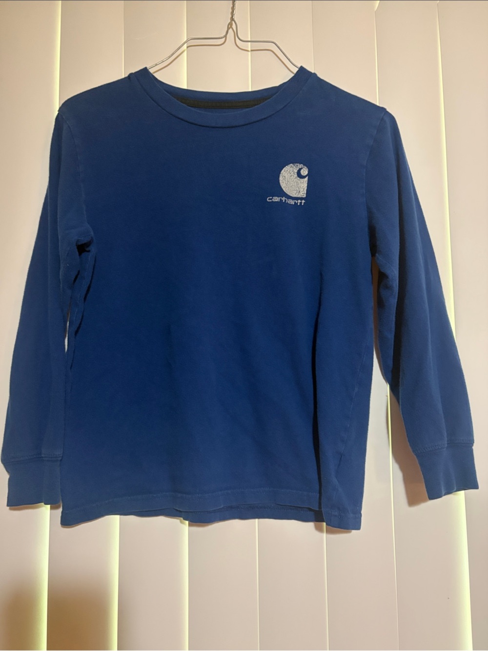 Carhartt Kids Long Sleeve Tee in Royal Blue with Chest Logo
